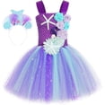 thumbnail image 2 of LED Light Up Little Mermaid Princess Tutu Dress for Halloween Birthday Party Gifts, 2 of 5