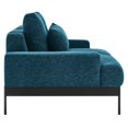 thumbnail image 3 of Sofa Couch, Azure Navy Blue, Fabric, Living Kitchen Cafe Bistro Hospitality Restaurant, Modern Contemporary HB34537, 3 of 9