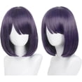 thumbnail image 1 of Short Black Purple BOB Style My Dress Up Darling Sailor Kitagawa Anime Cosplay Wigs, 1 of 4
