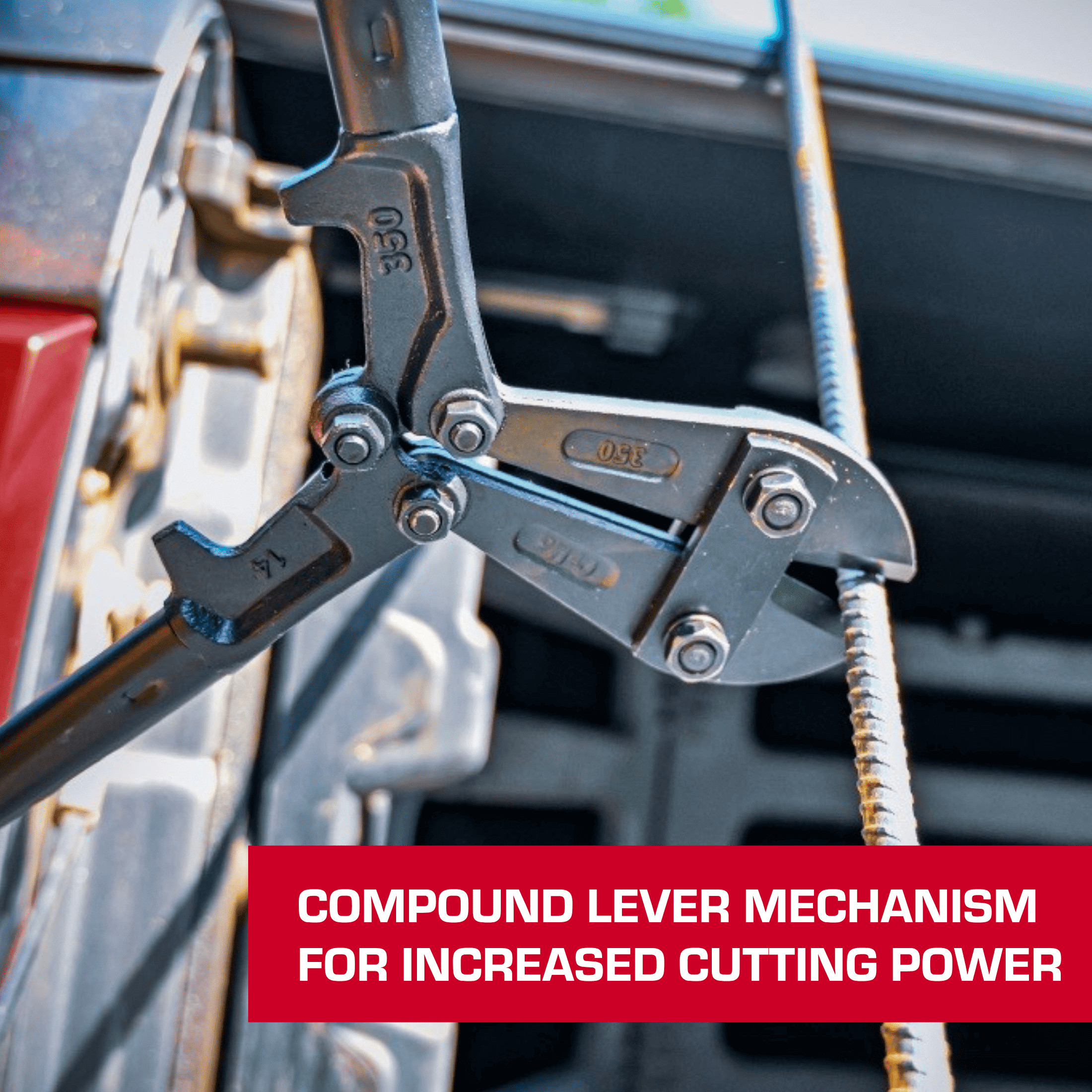 Hyper Tough 14 in Heavy-Duty Bolt Cutter with Comfort Grip Handles