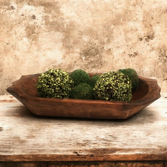 Farmhouse Rustic Dough Bowl With Handles- The Big Horn