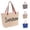 Beige, variant on LQCrafK Women Straw Beach Bag , Waterproof Sandproof Handmade Woven Stripe Tote Bags Stitchwork with Zipper