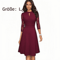 thumbnail image 1 of Elegante vestido de cóctel para fiesta con falda plisada de encaje calado, 1 of 7