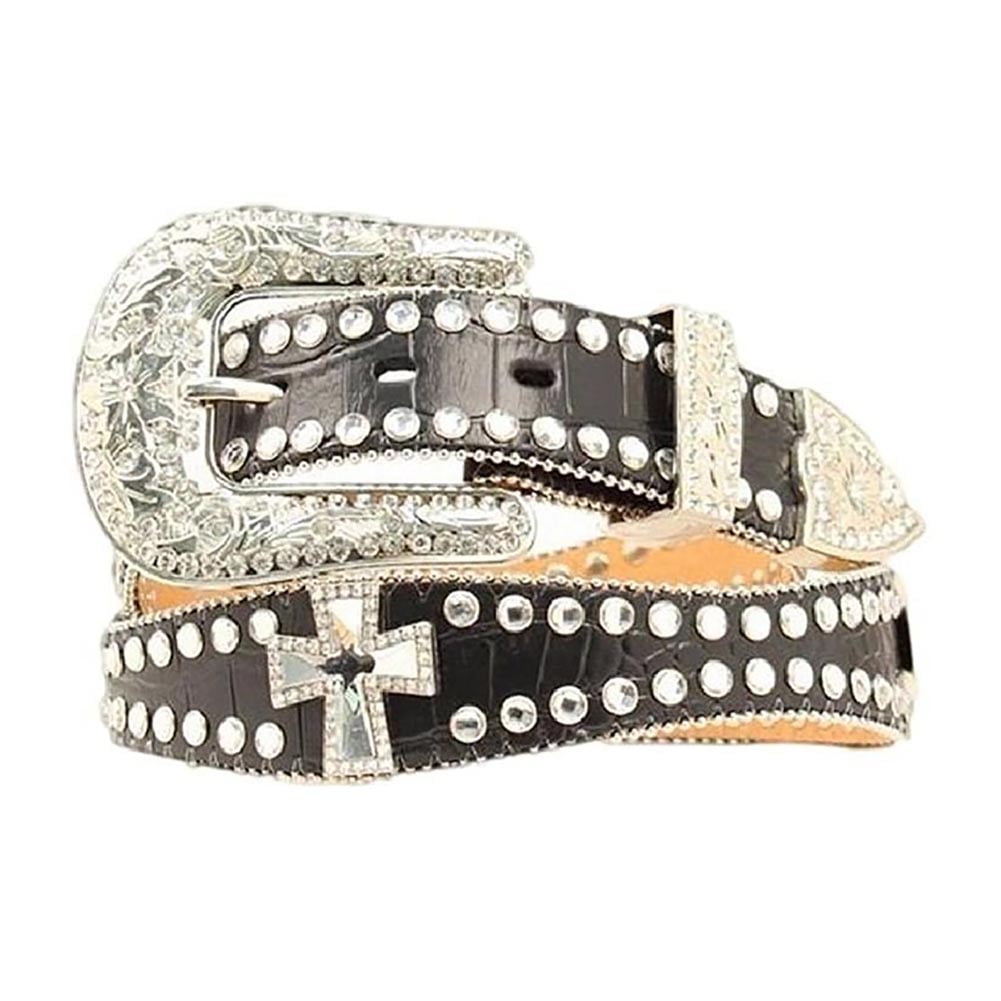 Blazin Roxx Blazin Roxx Western Belt Womens Scallop Crystals Black