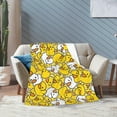 thumbnail image 4 of Cute Rubber Ducks Throw Blanket Ultra Soft Warm All Season Cartoon Duckies Decorative Fleece Blankets for Bed Chair Car Sofa Couch Bedroom 50"X40", 4 of 6