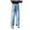A03-Blue, variant on CAICJ98 Girls' Wide Leg Jeans Kids Elastic Waist Casual Denim Pants Kids Baggy Jeans Girls with Pockets Blue,4-5 Years