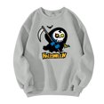 thumbnail image 3 of Halloween Sweatshirt for Men Pumpkin Ghost Graphic Casual Long Sleeve Spooky Pullover Sweatshirt New Fashion Comfy Tshirts Light Gray L, 3 of 5