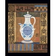 thumbnail image 2 of Unknown 20x24 Black Ornate Wood Framed with Double Matting Museum Art Print Titled - Oriental Vase I, 2 of 4