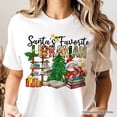 thumbnail image 2 of Santa&rsquo;s Favorite Librarian T-Shirt, Merry Christmas Tee, 2 of 5