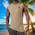 thumbnail image 2 of Summer Men Beach Tank Tops Plus Size Fashion Cotton Tank Top High Elasticity Sports Pullover Round Neck Sleeveless Jacket Fitness Muscular Man Fitness Clothes Top, 2 of 6
