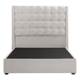 thumbnail image 2 of Box Base Cama Matrimonial + Cabecera Bruks Trinity Crema, 2 of 8