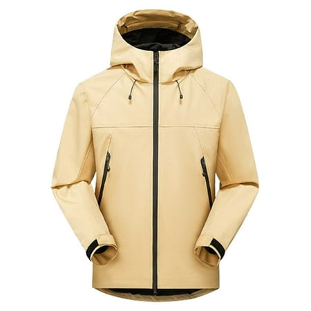 HAPIMO Women S Ski Jacket Hoodie Warm Winter Coat Outdoor Windbreaker Hiking Snowboarding Jacket Hoodie Yellow XXL