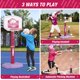 thumbnail image 2 of Set deportivo HYES 2 en 1 con canasta de baloncesto y pelota en T para niños, 2 of 9