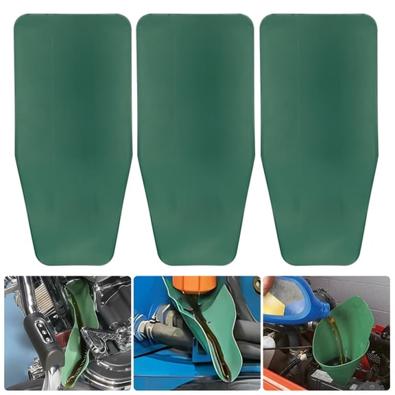 Flexible Oil Funnel, TSV 3pcs Spill-Free Moldable Oil Draining Tool, Multi-Purpose Filter Funnels for Car & Motorcycle Maintenance, Coolant & Fluid Draining