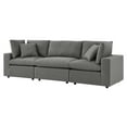 thumbnail image 5 of Modular Lounge Deep Sofa, Charcoal Grey Gray, Fabric, Modern Contemporary, Outdoor Patio Balcony Cafe Bistro Garden Furniture Hotel Hospitality, 5 of 10