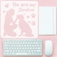 thumbnail image 3 of Plantilla para pintar mujer con perro, 30 x 30 cm, plantilla de Golden Retriever, plantilla "Eres mi sol", plantilla de corazón con huella de pata de perro, plantilla de mujer, 3 of 9