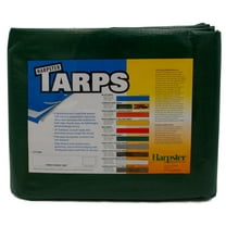 Harpster Tarps 20  Ft. x 20  Ft. Forest Green Medium Duty 4.5 oz. Poly Tarp  10 Mil