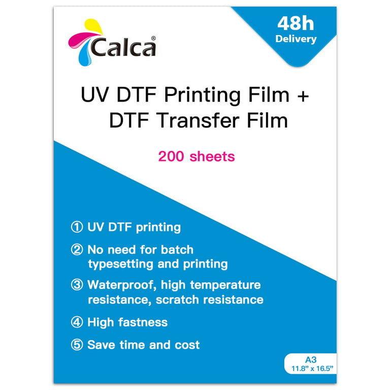 100 Package of UV Adhesion 'A' Sheets & 1 Roll of UV 'B' Transfer Paper