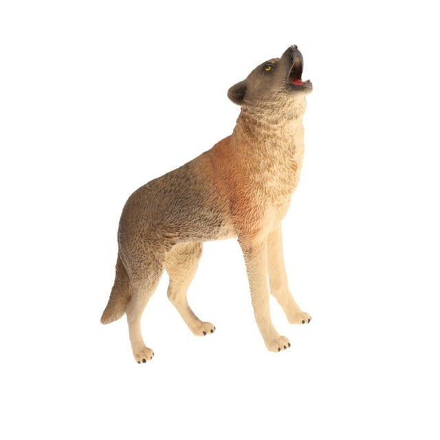 Guardoinrt Simulation Interactive Animal Figures Modèle pour Enfants Jouets Éducatifs Hurlant Loup Type B 1Set