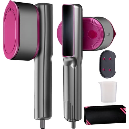 Travel Steamer for Clothes, 1200W Portable Steamer & Iron 2 in 1, Handheld Garment Steamer with 10s Fast Heatup, 5 Modes LED Touch Display, Large Ceramic Panel & 110ml Tank for Home and Travel