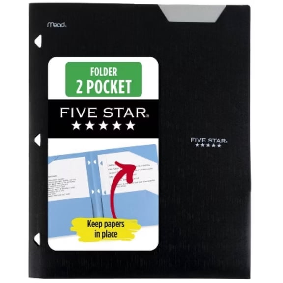 Five Star 2 Pocket Plastic Folder