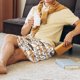 thumbnail image 5 of Balery Shiba Inu Dog Pantalones cortos de pijama de punto de algodón para hombre con cinturilla y bolsillos-3X-Large, 5 of 6