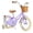 Purple, variant on GLAF 12 14 16 20 Inch Kids Retro Cruiser Bike for 3-13 Year Old with Wicker Basket & Training Wheels/Kickstand, Multiple Colors