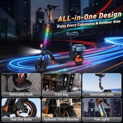 Electric Scooter,1200W Peak Motor,30 Mph,35 Miles ,All Terrain 10off Road Tires E-Scooter,Commuter Scooter with Seat & Storage Box