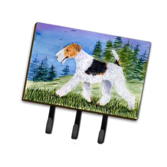 Carolines Treasures SS8599TH68 Fox Terrier Leash Holder or Key Hook, Large, Multicolor
