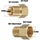thumbnail image 3 of Adaptador de latón para lavadora a presión, métrico M22 15 mm macho a M22 14/15 mm hembra adaptador de manguera hembra Ormromra WLJ-3023, 3 of 5