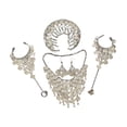 thumbnail image 1 of Conjunto de 4 piezas de joyería para mujer, conjunto de joyería de danza del vientre gitana para boda Pendientes de gancho, 1 of 7