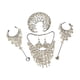 thumbnail image 1 of Conjunto de 4 piezas de joyería para mujer, conjunto de joyería de danza del vientre gitana para boda Pendientes de gancho, 1 of 7