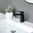 thumbnail image 1 of Stylish Single-Handle Matte Black Bathroom Faucet Height 5⅞" B-111N, 1 of 12