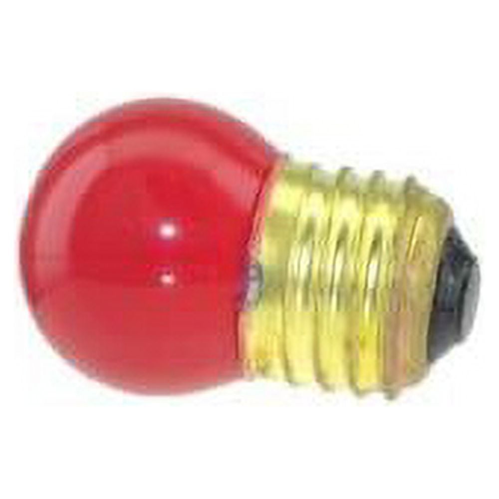 Novelty Light, 7.5-S11 Commerical Grade S11 Ceramic Replacement Bulbs, E26 Medium Base, 7 Watt, 25 Pack (Red)…