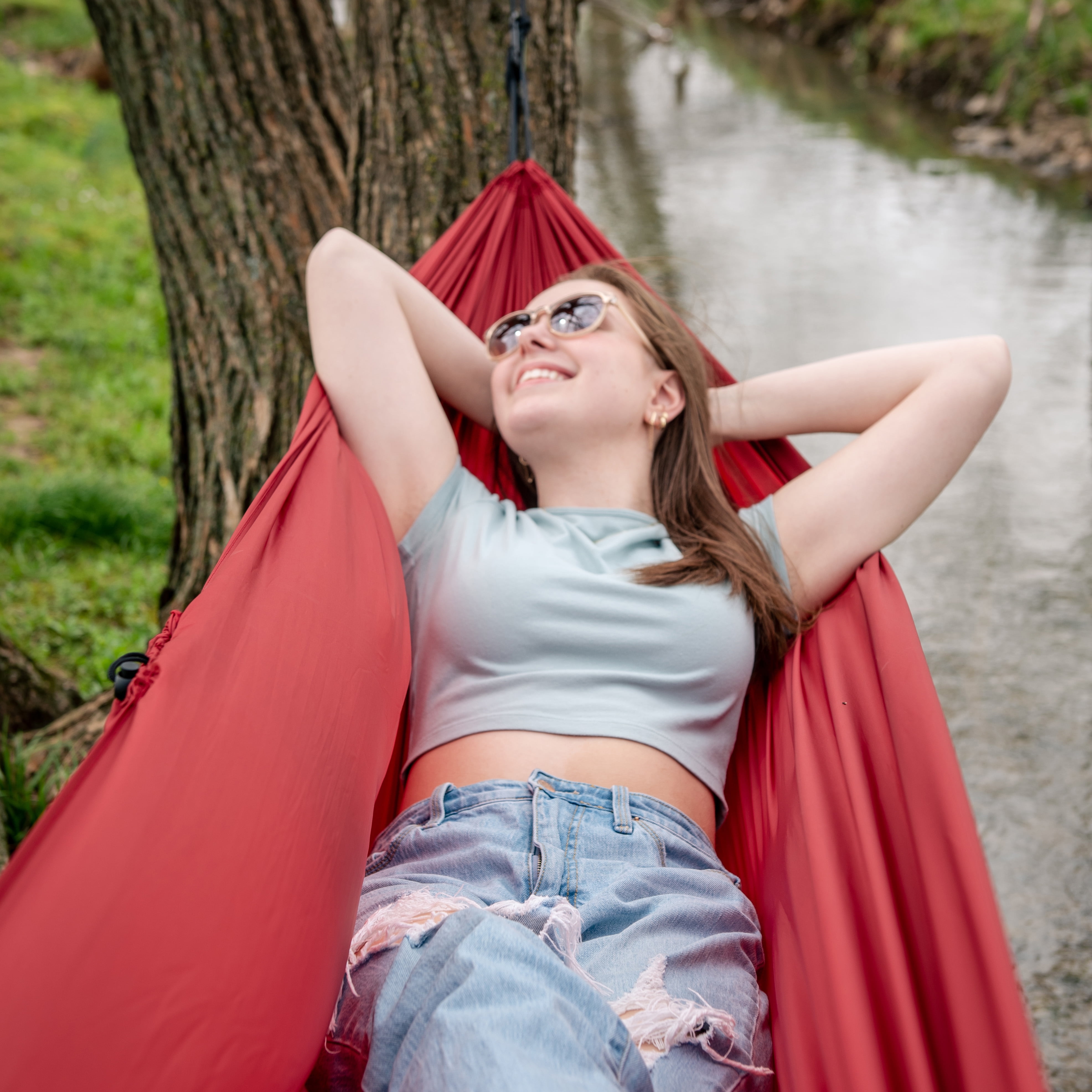 Equip 1 Person Tree Hammock Red Bloodstone, Size 108" L x 56" W x .05" H
