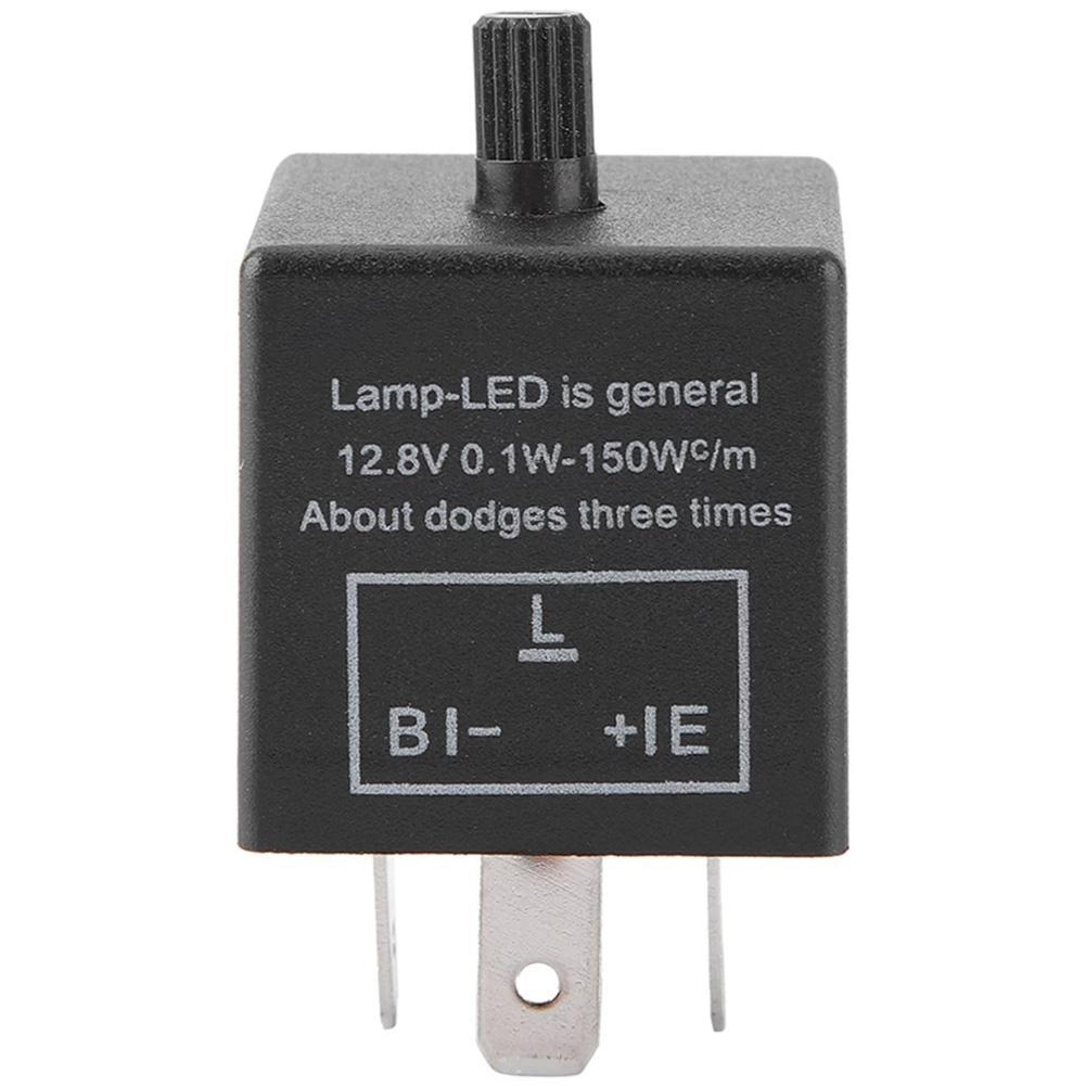 Electronic LED Adjustable Flasher Relay For Turn Signal A1T0 Light Blinker U4C4 - image 4 of 9