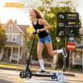 thumbnail image 4 of East doll 24V 4 Wheel Electric Scooter for Kids Ages 8-12, 250W Brushless Motor, Max 10 MPH & 8.5 Miles, LED Lights, 5 Speed, Rear Brake, Tiltable Handle Kids E-Scooter, Black, 4 of 9