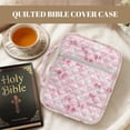 thumbnail image 7 of FOR U DESIGNS Bowknot Pink Pattern Bible Cover Case with Handle Quilted Protective Church Organizer Holder Bag Christian Bible Accessories for Bible Study/Daily Use, 7 of 7