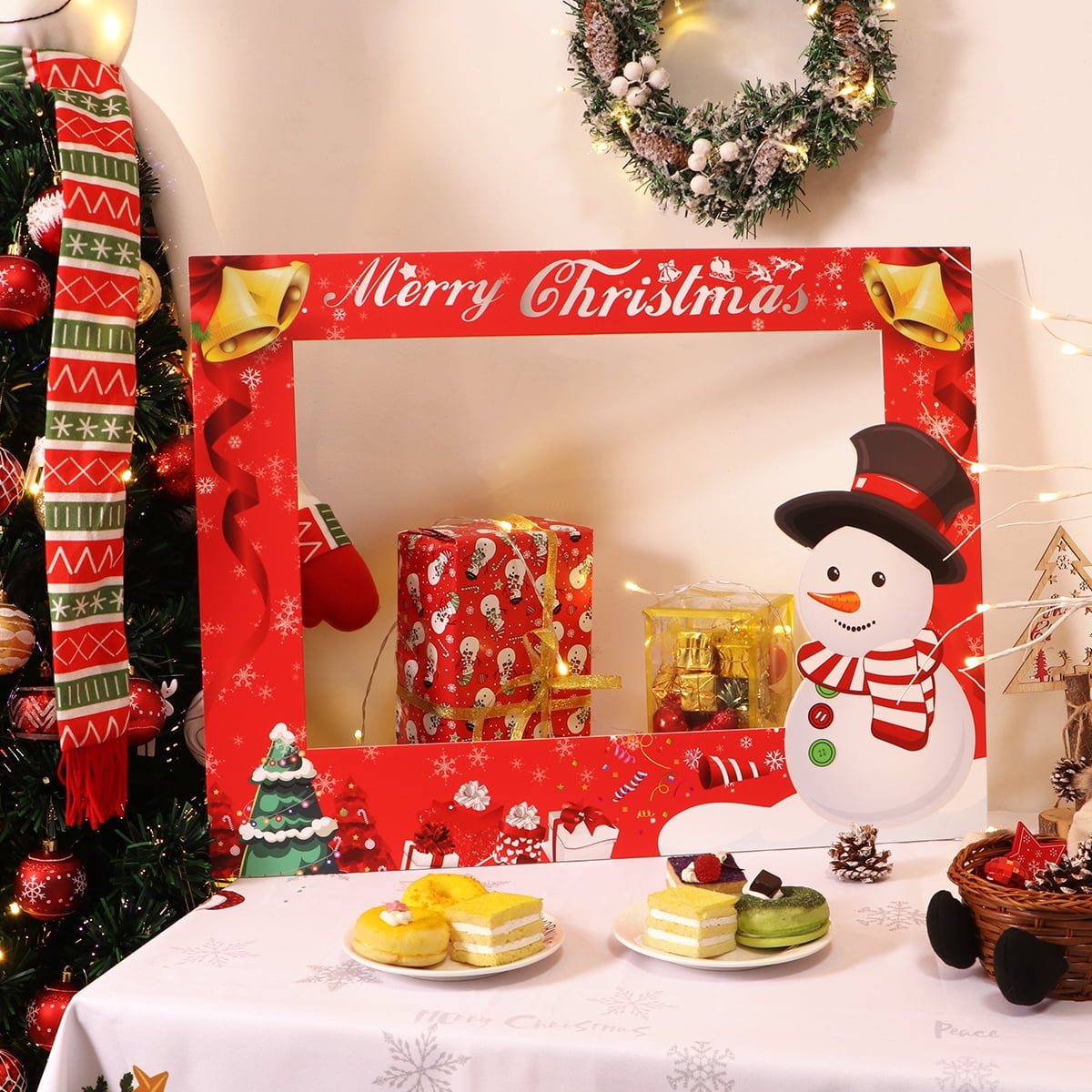 chaoshihui Christmas Decorations New Years Photo Booth Props