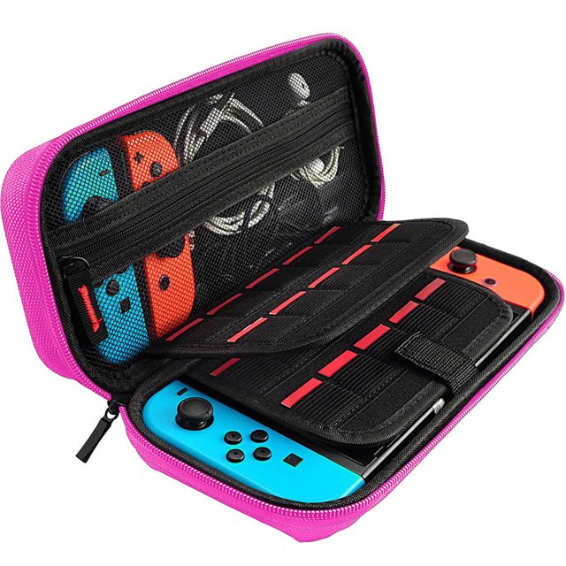 Estuche de viaje y transporte portátil bolsa de carcasa dura de EVA resistente al agua funda protectora de EVA resistente a los arañazos para Nintendo Switch/Switch OLED