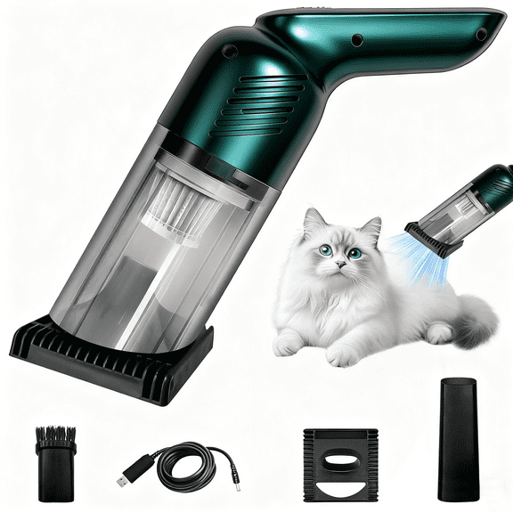 Powerful Cordless Vacuum Cleaner with UV Mite Removal – 15000Pa Suction, 45min Runtime, Lightweight, Washable HEPA Filter, 3 Attachments – Ideal for Carpets, Furniture & Cars (Greener)