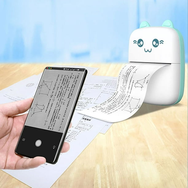 Relax love Pocket Printer Mini Bluetooth Thermal Sticker Printer for IOS Android APP Instantly Print Fun for Pictures Retro-Style Photos Receipts Notes Lists Label Memo Codes,Blue -