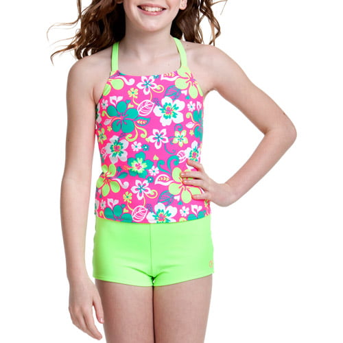 Ocean Pacific - Girls' Hula Bay One Piece Swimsuit - Walmart.com ...