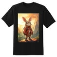 thumbnail image 2 of Plus Size Shirt for Women Black Tops for Women Short Sleeves Shirt for Women Rabit 2 T Shirt Oversized Shirt for Women S, 2 of 5