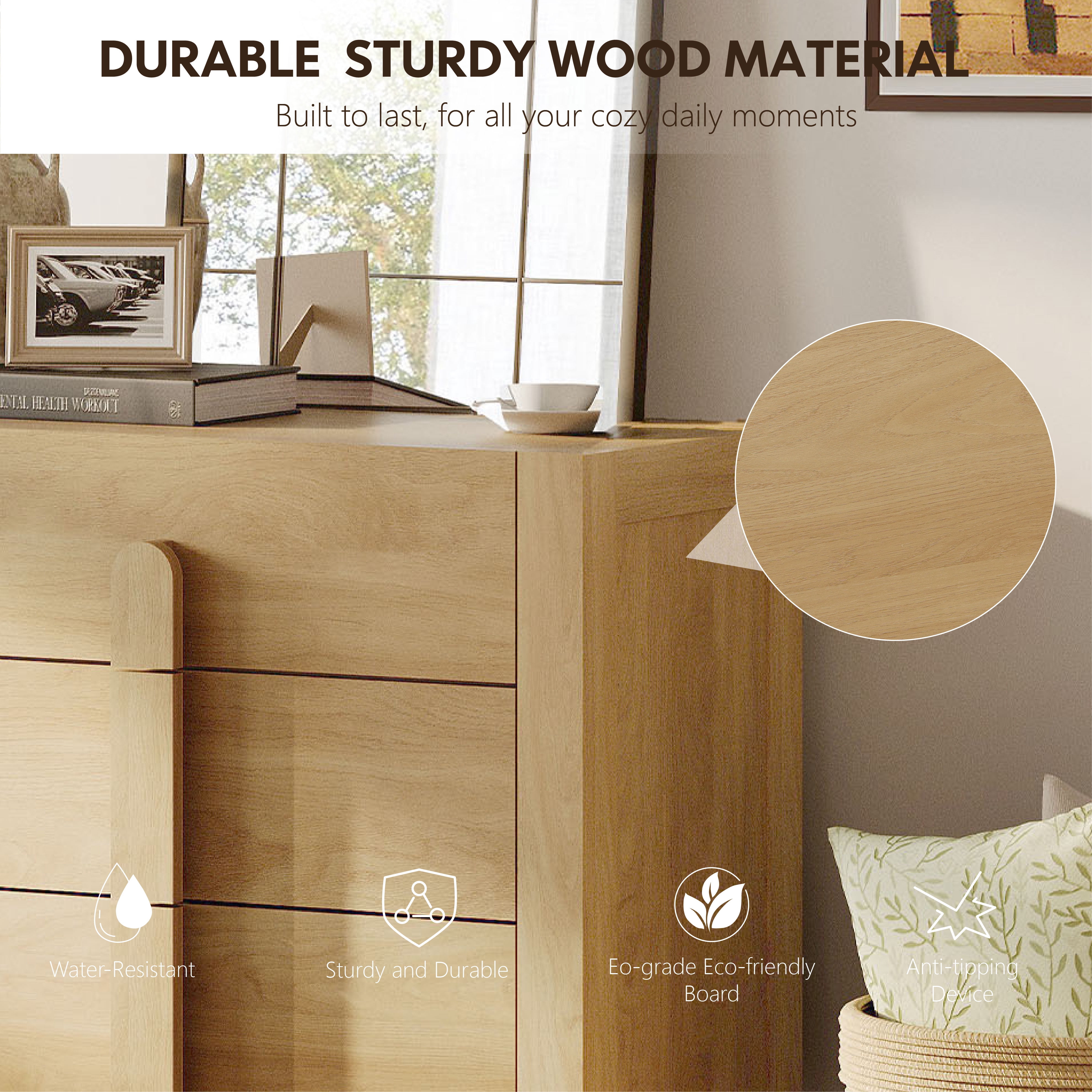 9 Drawer Dresser for Bedroom, Mid-Century Modern Chest of Drawers with Storage,Wooden 3-In-1 Dresser for Living Room, Bedroom, Entryway