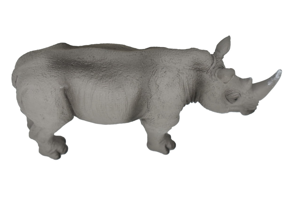 Rhino, White Rhinoceros, Museum Quality Plastic Animal Toy, Educational, Realistic Hand Painted
