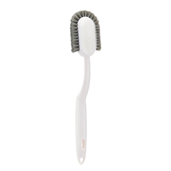 HONMEET Cleaning Brush with Handle, White Plastic, Ideal for Shoes, Boots, and Household Cleaning