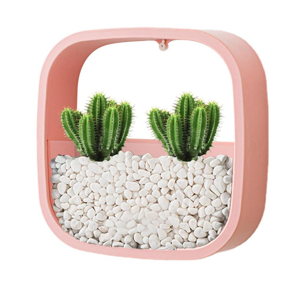 Laideyi Wall Planter Wall Vase Succulent Planter Square Flower Pot Indoor Vertical Container
