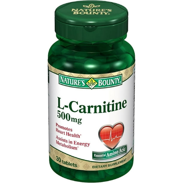 Nature's Bounty L-Carnitine 500 Tablets 30 (Pack of -
