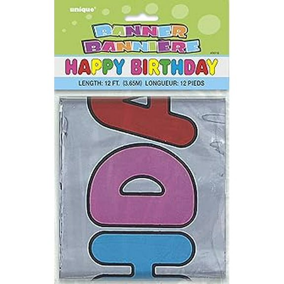 12' Foil Birthday Banner